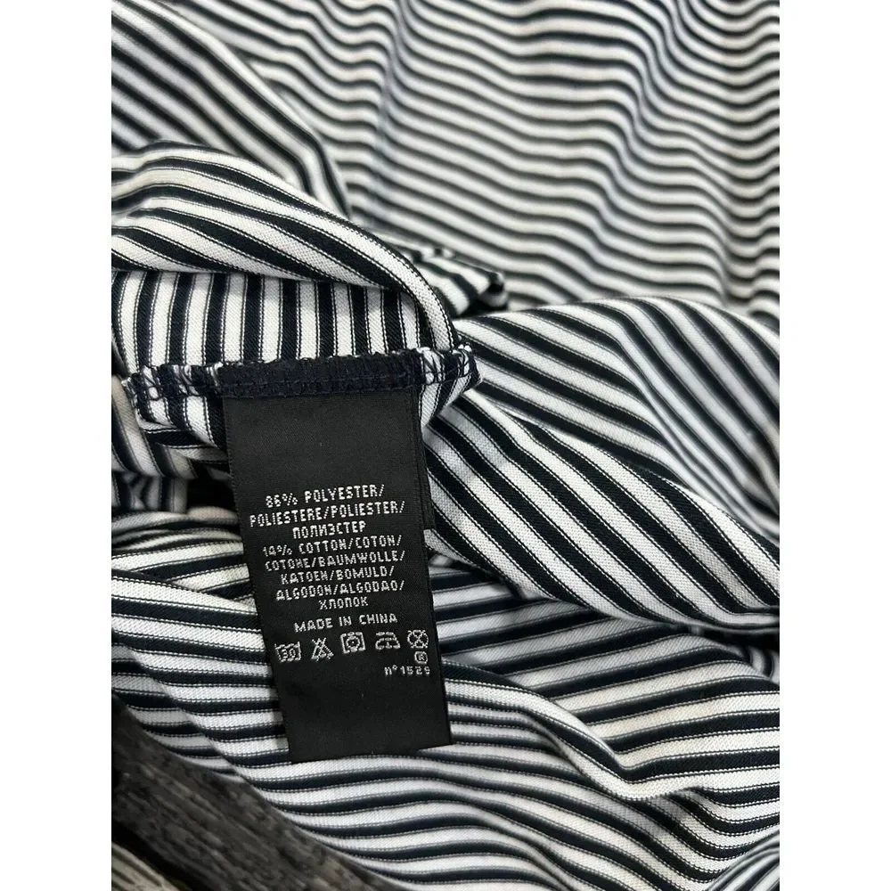 RLX Ralph Lauren Polo Shirt Men's XL Black‎ Stripe  Wicking Golf Performance